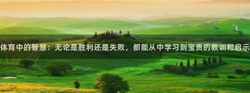 体育中的智慧：无论是胜利还是失败，都能从中学习到宝贵的教训和启示