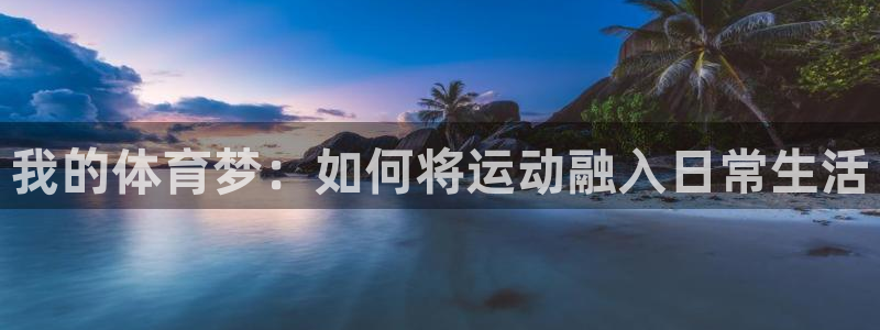 我的体育梦：如何将运动融入日常生活